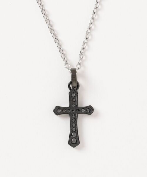 【セール】【サージカルステンレス316L】金属アレルギー対応 ジルコニアクロスネックレス（ネックレス）｜Mag.（マグ）