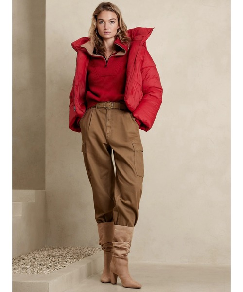 BANANA REPUBLIC FACTORY STORE（バナナリパブリック ファクトリーストア）の「BANANA REPUBLIC FACTORY STORE　　ヘリテージカーゴパンツ（カーゴパンツ・レディース・ブラウン/アイボリー・4/6/2/0/00）」の4枚目の写真