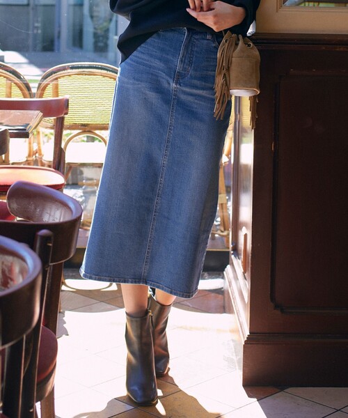 23区（ニジュウサンク）の「【WEB限定】23区DENIM ストレッチデニム スカート（デニムスカート・レディース・アイボリー系/スカイブルー系/ネイビー系・40/38/36）」の3枚目の写真