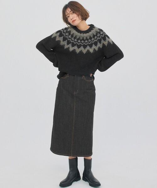 23区（ニジュウサンク）の「【WEB限定】23区DENIM ストレッチデニム スカート（デニムスカート・レディース・アイボリー系/スカイブルー系/ネイビー系・40/38/36）」の8枚目の写真