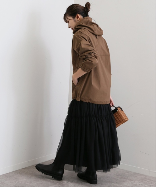 SLOBE IENA(スローブイエナ)の「《追加》チュールシャーリングギャザースカート(スカート・レディース・ブラック/アイボリー・FREE)」の18枚目の写真