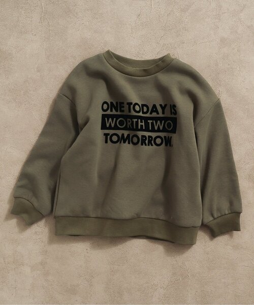 BREEZE（ブリーズ）の「【一部WEB限定カラー】あったかロゴプリントトレーナー_裏シャギー（スウェット・キッズ・キャメル/ベージュ/ワインレッド/ブラウン/ブラック/カーキ/ネイビー・110/140/150/100/90/120/130）」の5枚目の写真