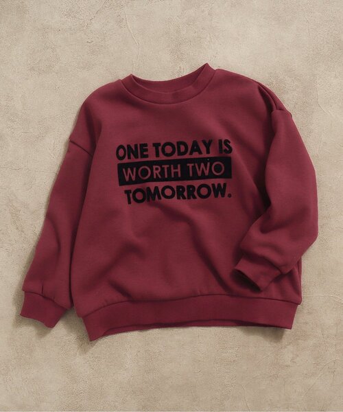 BREEZE（ブリーズ）の「【一部WEB限定カラー】あったかロゴプリントトレーナー_裏シャギー（スウェット・キッズ・キャメル/ベージュ/ワインレッド/ブラウン/ブラック/カーキ/ネイビー・110/140/150/100/90/120/130）」の7枚目の写真