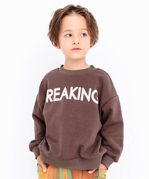 BREEZE（ブリーズ）の「【一部WEB限定カラー】あったかロゴプリントトレーナー_裏シャギー（スウェット・キッズ・キャメル/ベージュ/ワインレッド/ブラウン/ブラック/カーキ/ネイビー・110/140/150/100/90/120/130）」の8枚目の写真