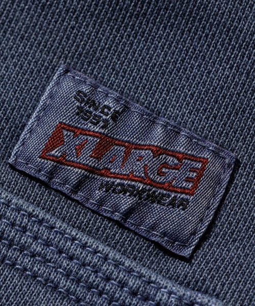 XLARGE(エクストララージ)の「PIGMENT DYED ZIP UP HOODED SWEAT(パーカー・メンズ・グリーン/ネイビー/ブラック・S/XL/L/M)」の6枚目の写真