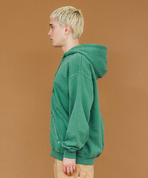 XLARGE（エクストララージ）の「PIGMENT DYED ZIP UP HOODED SWEAT