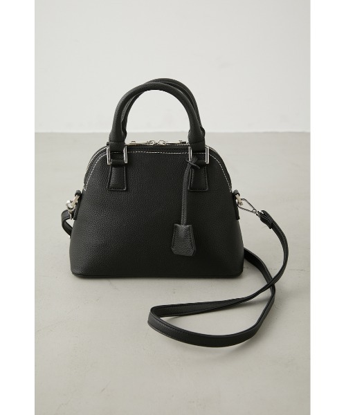 AZUL by moussy（アズールバイマウジー）の「DOUBLE ZIPPER HAND BAG/ダブルジッパーハンドバッグ（ハンドバッグ・レディース・ライトブルー/ブラック/アイボリー/ブルー/シルバー/グレー/グリーン/ベージュ/ライトグリーン・FREE）」の15枚目の写真