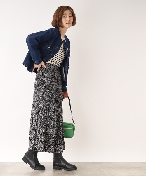 grove（グローブ）の「◆マルチに着回し!ノーカラーデニムジャケット（デニムジャケット・レディース・ネイビー/アイボリー/ブルー・02/03/01/05/04）」の8枚目の写真