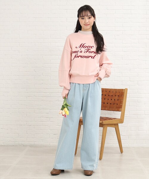 PINK-latte(ピンクラテ)の「◆アソートシアーインナートップス(Tシャツ/カットソー・キッズ・オフホワイト/ブラック系・16/15 )」の14枚目の写真