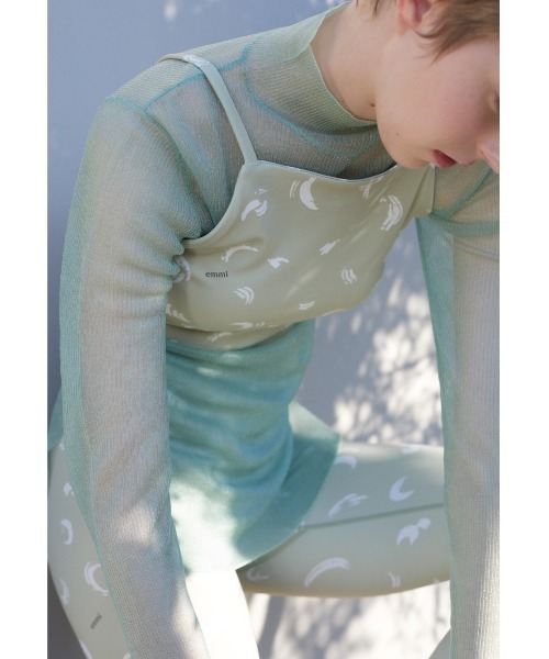 【emmi atelier】ハイネックシアーリブニットトップス emmi（エミ）の「【emmi atelier】ハイネックシアーリブニットトップス