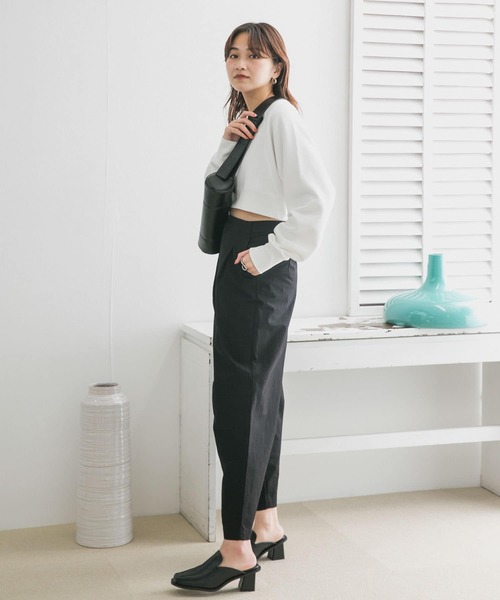 KBF(ケイビーエフ)の「ラグランショートスウェット(スウェット・レディース・ネイビー/グレー/オフホワイト・ONE)」の10枚目の写真