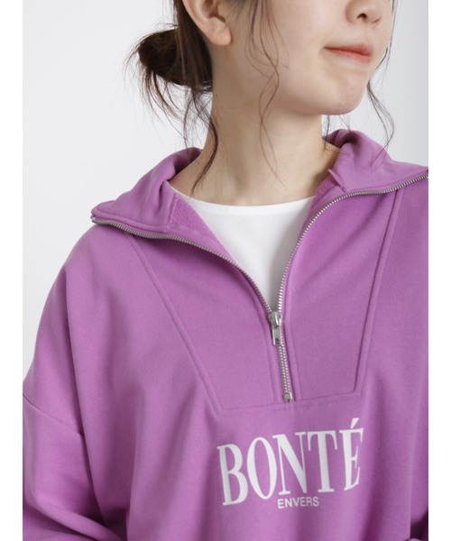 Samansa Mos2 blue（サマンサモスモスブルー）の「◎ハーフジップロゴ