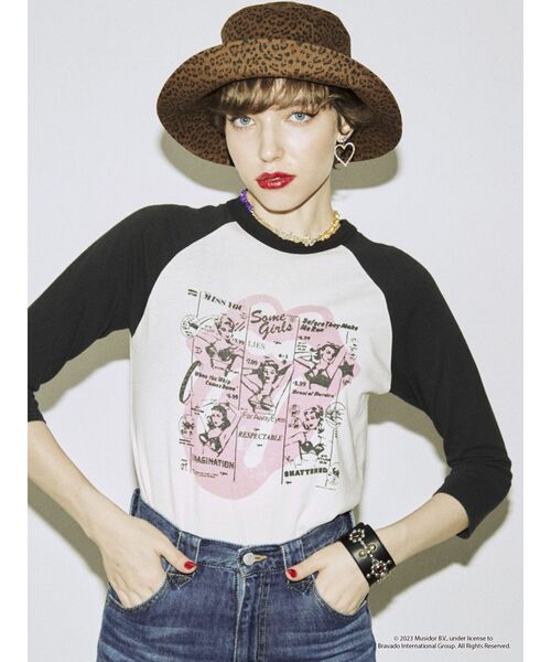 jouetie（ジュエティ）の「The Rolling Stones ラグランカットソー【コラボ】（Tシャツ/カットソー・レディース・ブルー/オフホワイト/グレー・MEDIUM）」の2枚目の写真