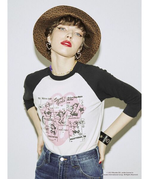 jouetie（ジュエティ）の「The Rolling Stones ラグランカットソー【コラボ】（Tシャツ/カットソー・レディース・ブルー/オフホワイト/グレー・MEDIUM）」の21枚目の写真