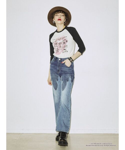 jouetie（ジュエティ）の「The Rolling Stones ラグランカットソー【コラボ】（Tシャツ/カットソー・レディース・ブルー/オフホワイト/グレー・MEDIUM）」の8枚目の写真