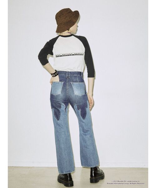 jouetie（ジュエティ）の「The Rolling Stones ラグランカットソー【コラボ】（Tシャツ/カットソー・レディース・ブルー/オフホワイト/グレー・MEDIUM）」の4枚目の写真