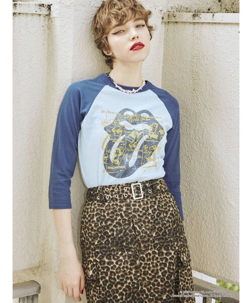 jouetie（ジュエティ）の「The Rolling Stones ラグランカットソー【コラボ】（Tシャツ/カットソー・レディース・ブルー/オフホワイト/グレー・MEDIUM）」の5枚目の写真