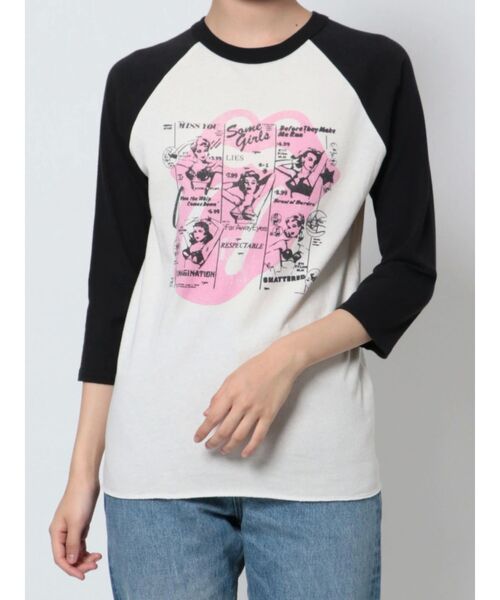 jouetie（ジュエティ）の「The Rolling Stones ラグランカットソー【コラボ】（Tシャツ/カットソー・レディース・ブルー/オフホワイト/グレー・MEDIUM）」の7枚目の写真