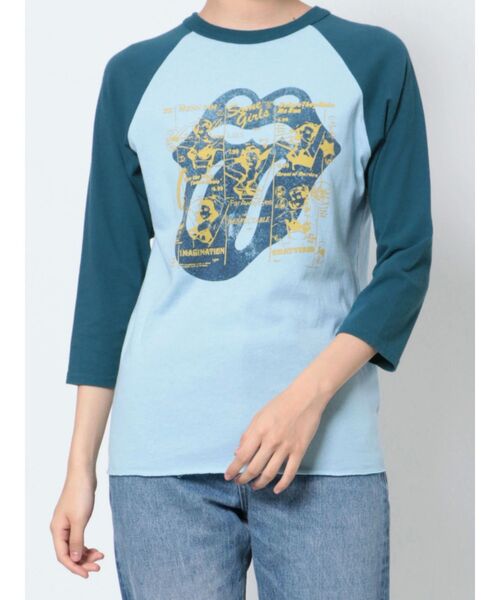 jouetie（ジュエティ）の「The Rolling Stones ラグランカットソー【コラボ】（Tシャツ/カットソー・レディース・ブルー/オフホワイト/グレー・MEDIUM）」の20枚目の写真