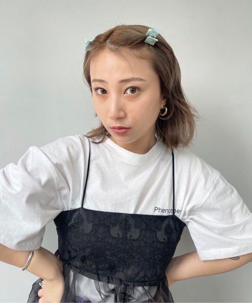 SANSeLF（サンセルフ）の「アシンメトリーチュールキャミソールドレス【SANSeLF】 sanw23s023（ワンピース・レディース・ブラック/ホワイト・FREE）」の3枚目の写真