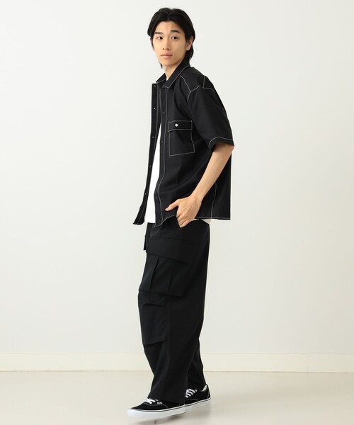 BEAMS HEART ブラック カーゴパンツ L BEAMS HEART（ビームス ハート）【タイムセール】M-47