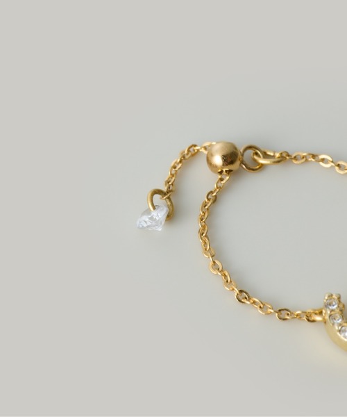 Jolie Toujours(ジョリトゥジュール)の「〈K18GP〉ホースシューチェーンリング(リング・レディース・ゴールド・FREE)」の3枚目の写真