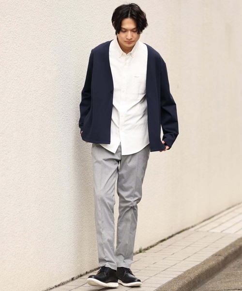 a.v.v（アーヴェヴェ）の「【洗濯機で洗える】リラックスノーカラージャケット（ノーカラージャケット・メンズ・ブラック/ネイビー・48/46/50/44）」の11枚目の写真