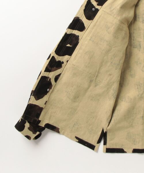SASQUATCHfabrix.（サスクワァッチファブリックス）の「Sasquatchfabrix./サスクワッチファブリックス/ANIMAL PATTERN LINEN SHIRT JACKET 23SS-SY9-001（カバーオール・メンズ・ブラウン/マスタード・M）」の5枚目の写真
