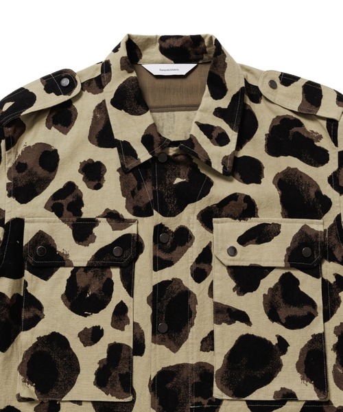 SASQUATCHfabrix.（サスクワァッチファブリックス）の「Sasquatchfabrix./サスクワッチファブリックス/ANIMAL PATTERN LINEN SHIRT JACKET 23SS-SY9-001（カバーオール・メンズ・ブラウン/マスタード・M）」の6枚目の写真