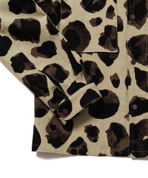 SASQUATCHfabrix.（サスクワァッチファブリックス）の「Sasquatchfabrix./サスクワッチファブリックス/ANIMAL PATTERN LINEN SHIRT JACKET 23SS-SY9-001（カバーオール・メンズ・ブラウン/マスタード・M）」の8枚目の写真