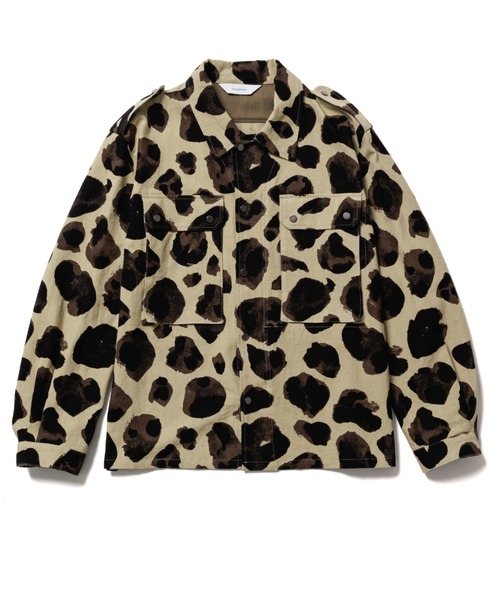 SASQUATCHfabrix.（サスクワァッチファブリックス）の「Sasquatchfabrix./サスクワッチファブリックス/ANIMAL PATTERN LINEN SHIRT JACKET 23SS-SY9-001（カバーオール・メンズ・ブラウン/マスタード・M）」の7枚目の写真