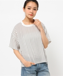 CIAOPANIC | 【Ciaopanic】　シフォンストライプT-SH(シャツ/ブラウス)