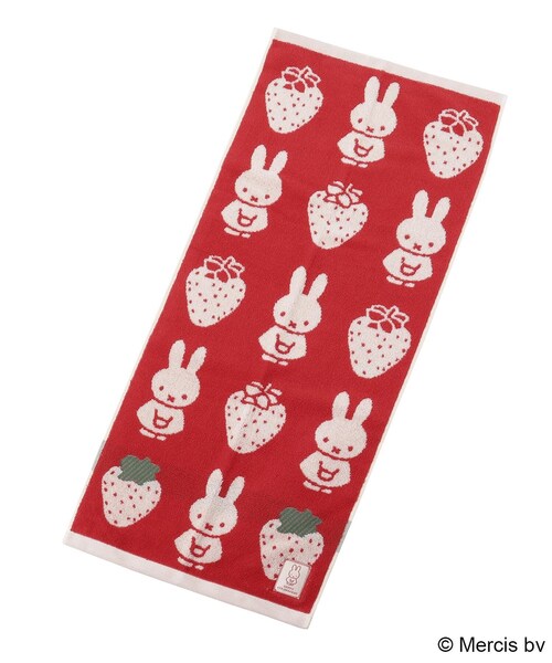 one'sterrace（ワンズテラス）の「◆Dick Bruna miffy フェイスタオル ストロベリー（その他雑貨・レディース・レッド・99）」の6枚目の写真