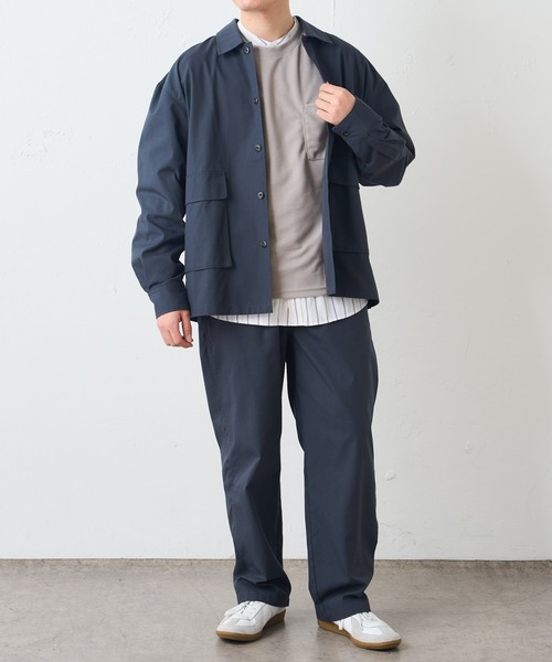 DISCOAT（ディスコート）の「ストライプバンドカラーシャツカノコベストアンサンブル（アンサンブル・メンズ・グレイッシュベージュ/ネイビー・LARGE/MEDIUM）」の22枚目の写真