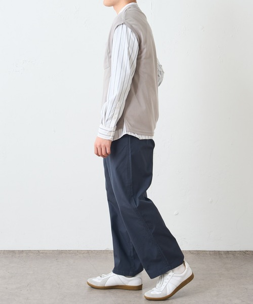 DISCOAT（ディスコート）の「ストライプバンドカラーシャツカノコベストアンサンブル（アンサンブル・メンズ・グレイッシュベージュ/ネイビー・LARGE/MEDIUM）」の12枚目の写真