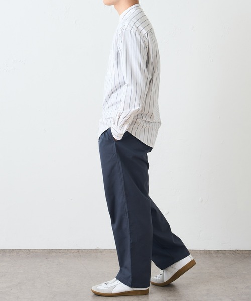 DISCOAT（ディスコート）の「ストライプバンドカラーシャツカノコベストアンサンブル（アンサンブル・メンズ・グレイッシュベージュ/ネイビー・LARGE/MEDIUM）」の3枚目の写真