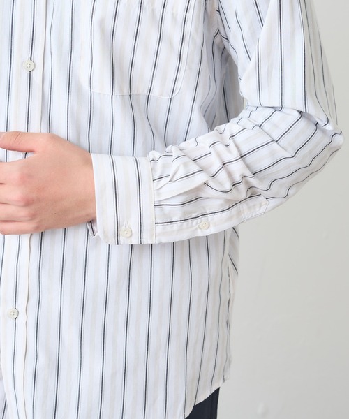 DISCOAT（ディスコート）の「ストライプバンドカラーシャツカノコベストアンサンブル（アンサンブル・メンズ・グレイッシュベージュ/ネイビー・LARGE/MEDIUM）」の14枚目の写真