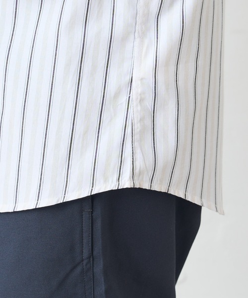 DISCOAT（ディスコート）の「ストライプバンドカラーシャツカノコベストアンサンブル（アンサンブル・メンズ・グレイッシュベージュ/ネイビー・LARGE/MEDIUM）」の4枚目の写真