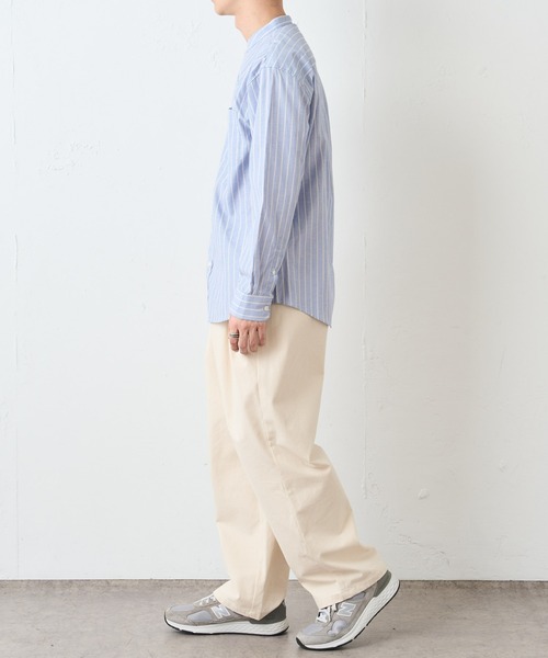 DISCOAT（ディスコート）の「ストライプバンドカラーシャツカノコベストアンサンブル（アンサンブル・メンズ・グレイッシュベージュ/ネイビー・LARGE/MEDIUM）」の6枚目の写真