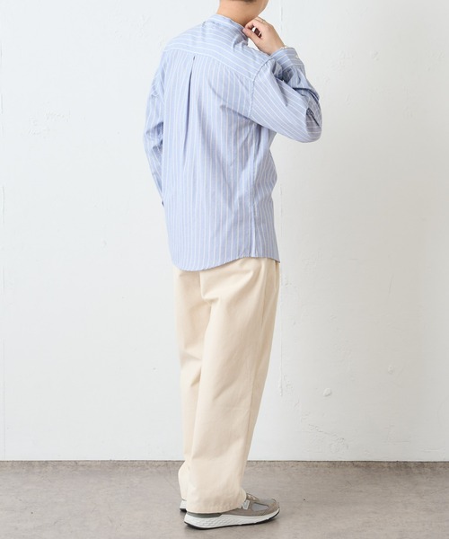 DISCOAT（ディスコート）の「ストライプバンドカラーシャツカノコベストアンサンブル（アンサンブル・メンズ・グレイッシュベージュ/ネイビー・LARGE/MEDIUM）」の21枚目の写真