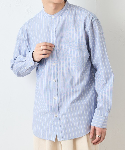 DISCOAT（ディスコート）の「ストライプバンドカラーシャツカノコベストアンサンブル（アンサンブル・メンズ・グレイッシュベージュ/ネイビー・LARGE/MEDIUM）」の11枚目の写真