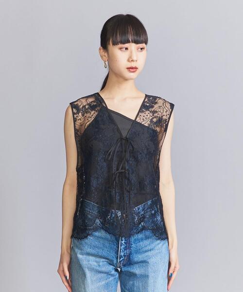 BEAUTY&YOUTH UNITED ARROWS（ビューティーアンドユースユナイテッドアローズ）の「レースベスト -2WAY-（ベスト・レディース・ブラック・FREE）」の6枚目の写真