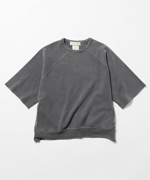 REMI RELIEF（レミレリーフ）の「REMI RELIEF/レミレリーフ HARD SP加工12/裏毛S/Sクルー 半袖スウェット ラグラン（スウェット・メンズ・オートミール/オフホワイト/ブラック・XL/L/M）」の13枚目の写真