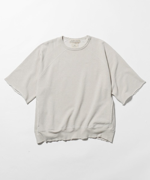 REMI RELIEF（レミレリーフ）の「REMI RELIEF/レミレリーフ HARD SP加工12/裏毛S/Sクルー 半袖スウェット ラグラン（スウェット・メンズ・オートミール/オフホワイト/ブラック・XL/L/M）」の15枚目の写真