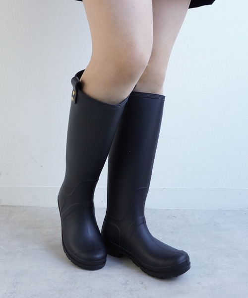 Fabby fabby（ファビィーファビィー）の「ロングレインブーツ（レインシューズ・レディース・ブラック・SMALL/LL/LARGE/MEDIUM/36/37/38/39）」の8枚目の写真