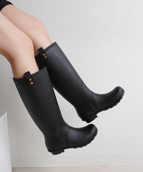 Fabby fabby（ファビィーファビィー）の「ロングレインブーツ（レインシューズ・レディース・ブラック・SMALL/LL/LARGE/MEDIUM/36/37/38/39）」の10枚目の写真
