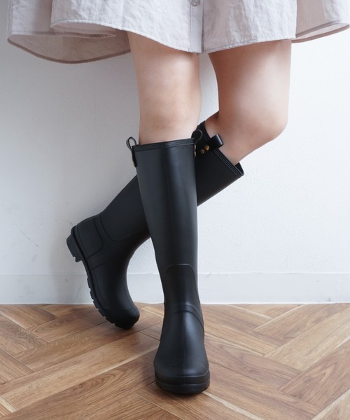 Fabby fabby（ファビィーファビィー）の「ロングレインブーツ（レインシューズ・レディース・ブラック・SMALL/LL/LARGE/MEDIUM/36/37/38/39）」の11枚目の写真