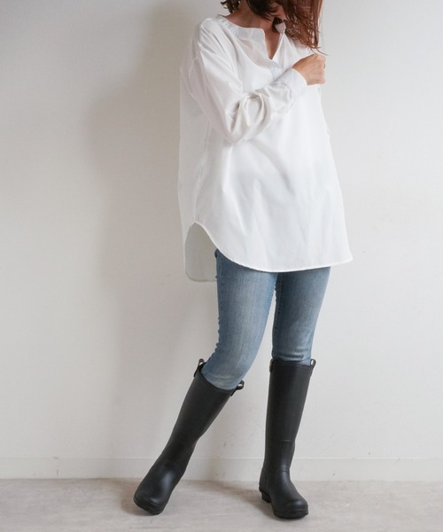 Fabby fabby（ファビィーファビィー）の「ロングレインブーツ（レインシューズ・レディース・ブラック・SMALL/LL/LARGE/MEDIUM/36/37/38/39）」の14枚目の写真