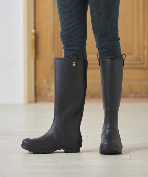 Fabby fabby（ファビィーファビィー）の「ロングレインブーツ（レインシューズ・レディース・ブラック・SMALL/LL/LARGE/MEDIUM/36/37/38/39）」の16枚目の写真