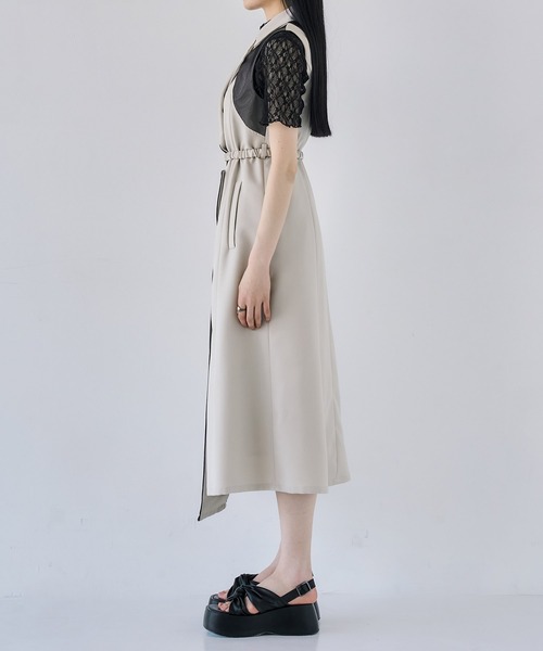 UNITEDTOKYO　М　ワンピース　黒　ベルト　ベストワンピース　美品 UNITED TOKYO ワンピース 完売間近！「3WAY」イレギュラーベスト